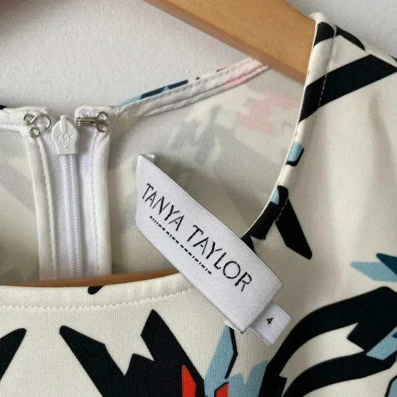 Tanya Taylor Floral Sleeveless Scuba Dress  Sz 4 - Picture 7 of 8